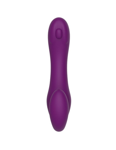 XOCOON - 2 IN 1 BE DIRŽELIO STRAP-ON VIBRATORIUS ELEMENTAS SU NUOTOLINIO VALDYMO PULTELIU, VIOLETINIS