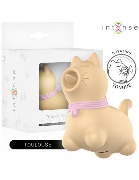 INTENSE - TOULOUSE STIMULATOR WITH 360º ROTATING TONGUE YELLOW