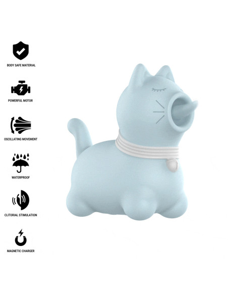 INTENSE - DUCHESS stimuliatorius su besisukančiu liežuviu, 360º, mėlynas