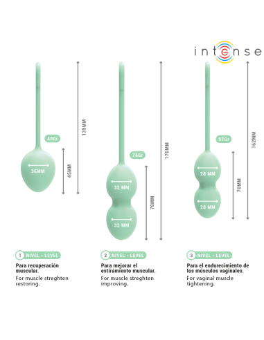 INTENSE - CHARLI KEGEL BALL KIT LIGHT JADE GREEN