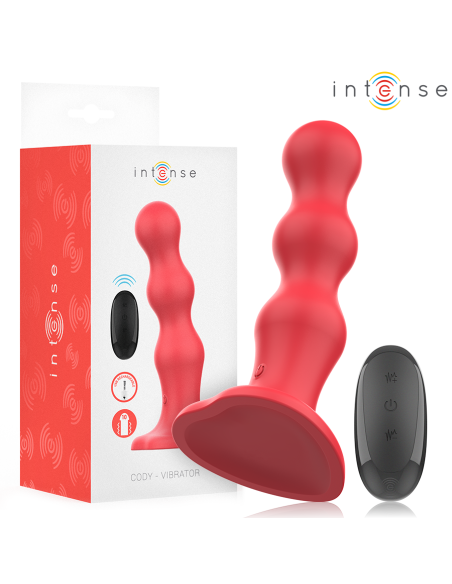 INTENSE - CODY VIBRATOR SU SIURBLIU RAUDONAS NUOTOLINIO VALDYMO PULTAS