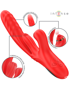 INTENSE - ROSALIA MULTIFUNCTION VIBRATOR 3 IN 1 RED 2