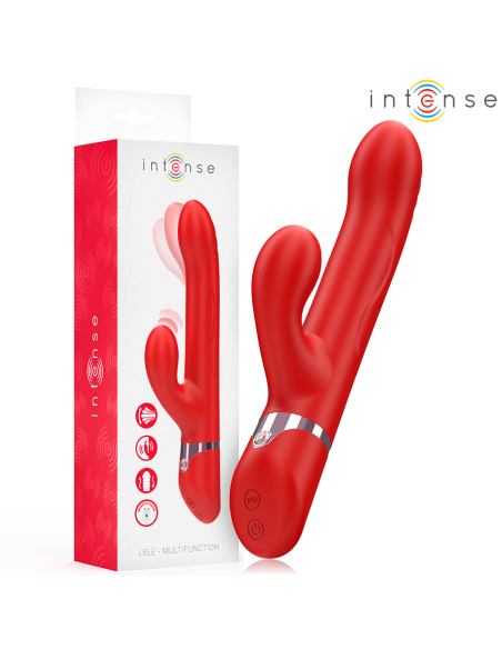 INTENSE - LELE MULTIFUNCTION VIBRATOR ROTATING and OSCILLATION and STIMULATION RED