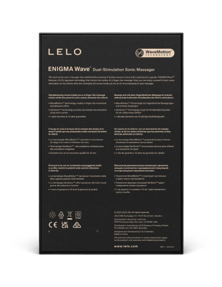 LELO - ENIGMA WAVE TRIPLE VIBRATION MASSAGER BLACK