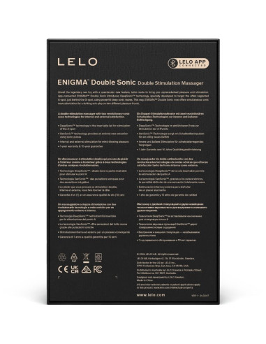 LELO - ENIGMA DVIGUBAS GARSINIS VIBRATORIUS POINT G JUODAS