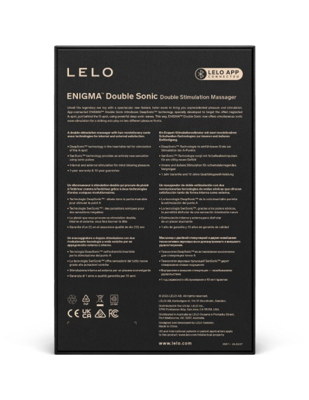 LELO - ENIGMA DVIGUBAS GARSINIS VIBRATORIUS POINT G JUODAS