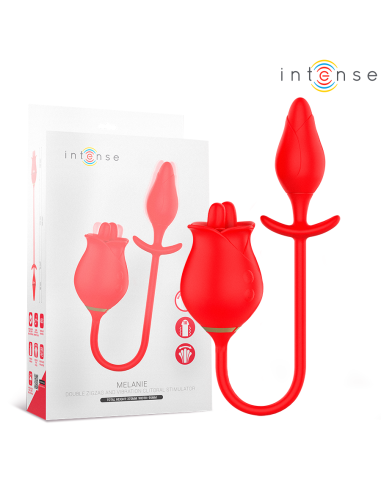 INTENSE - MELANIE DOUBLE CLITORIS STIMULATOR WITH ZIGZAG TONGUE