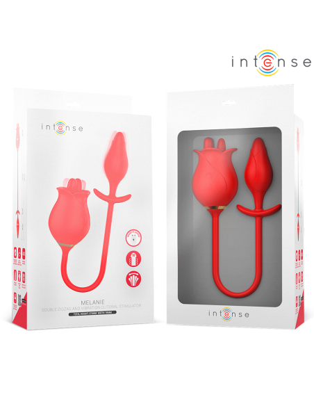 INTENSE - MELANIE DOUBLE CLITORIS STIMULATOR WITH ZIGZAG TONGUE