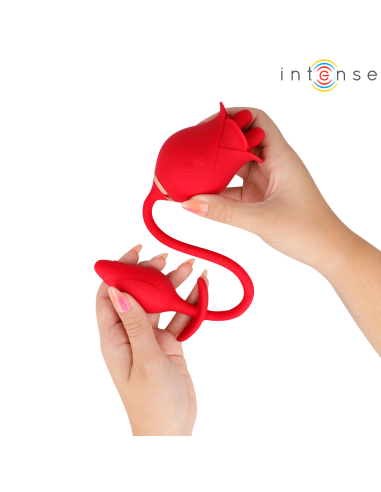 INTENSE - MELANIE DOUBLE CLITORIS STIMULATOR WITH ZIGZAG TONGUE