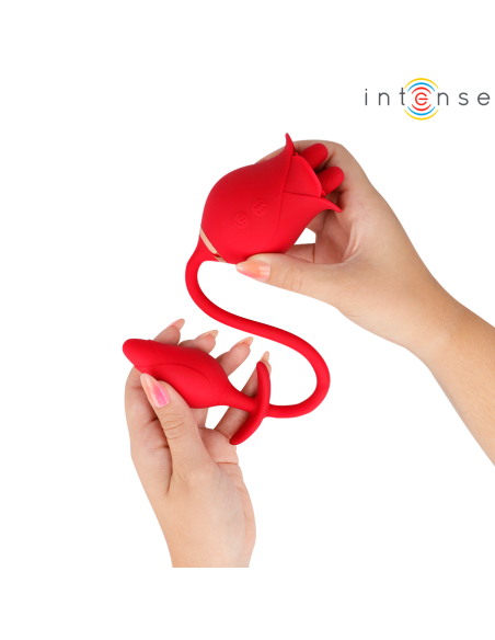 INTENSE - MELANIE DOUBLE CLITORIS STIMULATOR WITH ZIGZAG TONGUE