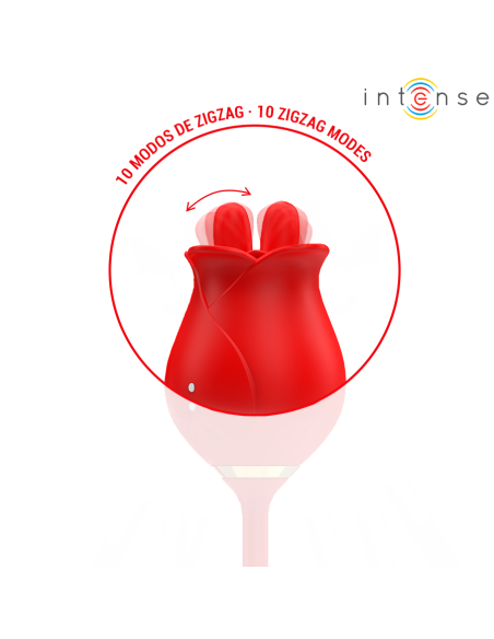 INTENSE - MELANIE DOUBLE CLITORIS STIMULATOR WITH ZIGZAG TONGUE