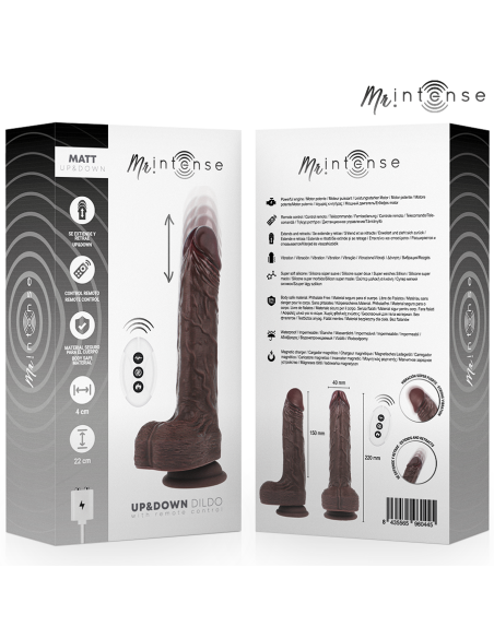 MR „INTENSE“ – REALISTIŠKAS DAUGIAFUNKCIS MULTIFUNKCIJOS VIBRAVIMO ĮRENGINYS SU NUOTOLINIO VALDYMO PULTU 22 CM –O– 4 CM