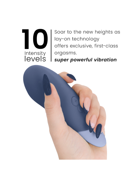 WOMANIZER - VIBE LAY-ON SILENT VIBRATOR DARK BLUE