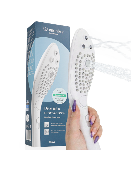 WOMANIZER - WAVE CLITORAL STIMULATING SHOWER HEAD WHITE