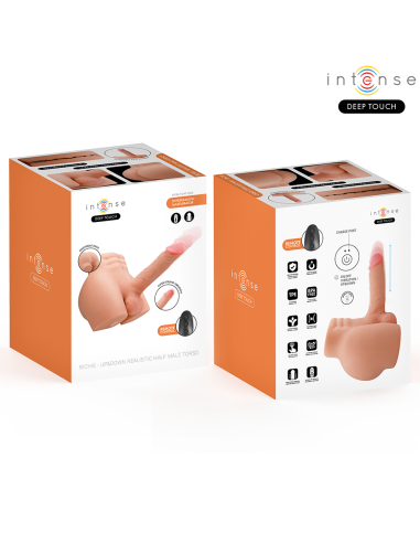 INTENSE DEEP TOUCH - RICHIE TORSO WITH ANUS AND REALISTIC DILDO WITH PUSHING AND VIBRATION REMOTE CONTROL 4.7 KG