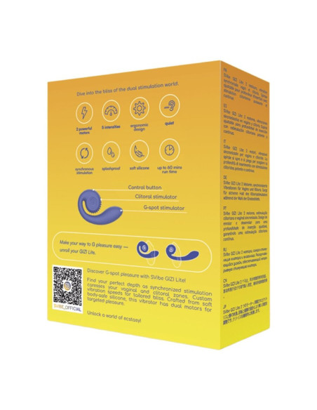 SNAIL VIBE  - GIZI LITE DUALG-SPOTAS ir CLITORAL PURPLE VIBRATOR