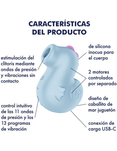 SATISFYER - SEA PONY VIBRATOR and AIR PULSE STIMULATOR