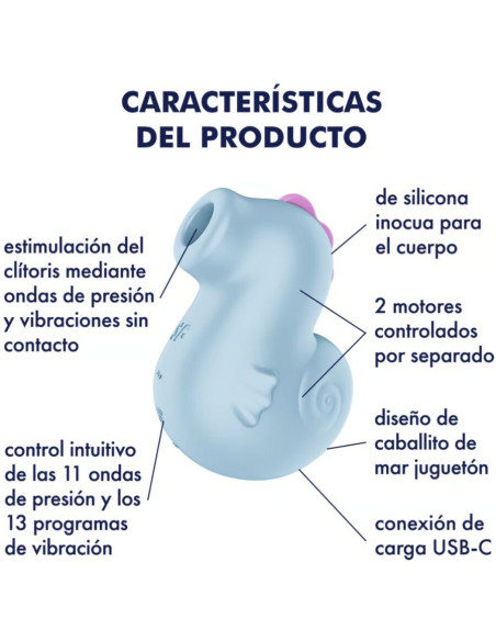 SATISFYER - SEA PONY VIBRATOR and AIR PULSE STIMULATOR