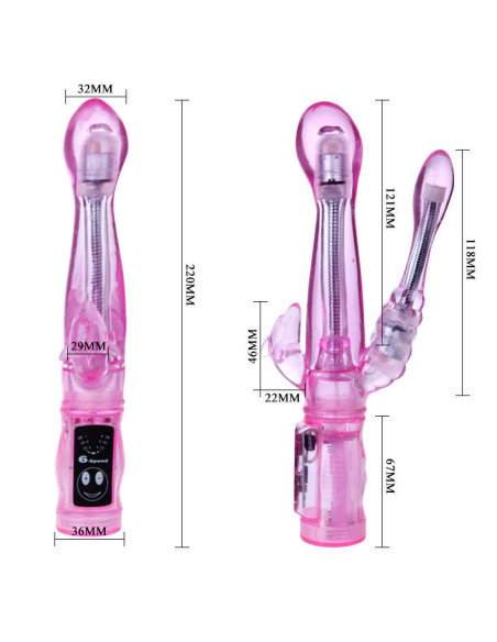 BAILE - FLEXIBLE VIBRATOR WITH ANAL STIMULATOR