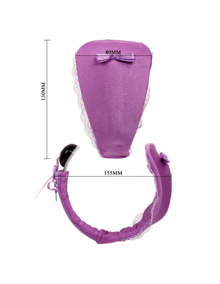 BAILE - THONG WITH VIBRATOR WITH LILAC REMOTE CONTROL