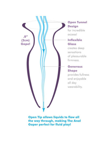 ANAL FANTASY ELITE COLLECTION - ANAL GAPER DILATOR FOR BEGINNERS CRYSTAL SIZE S