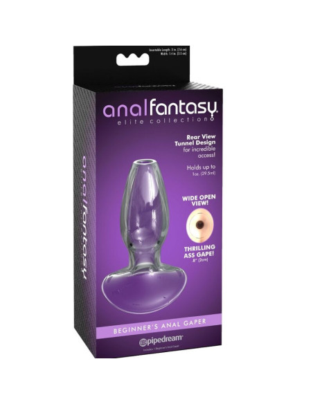 ANAL FANTASY ELITE COLLECTION - ANAL GAPER DILATOR FOR BEGINNERS CRYSTAL SIZE S