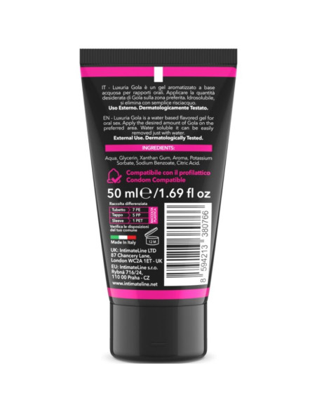 INTIMATELINE LUXURIA - ORAL SEX GEL CHERRY FLAVOR 50 ML