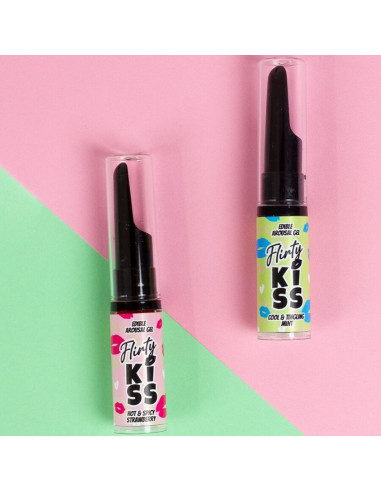SECRETPLAY - FLIRTY KISS GELS WITH ORAL SEX EFFECTS STRAWBERRY and MINT 2 x 8 GR