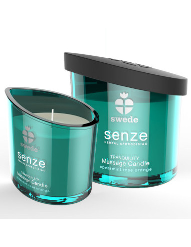 SWEDE - SENZE TRANQUILITY MASSAGE CANDLE - SPEARMINT, ROSE, ORANGE