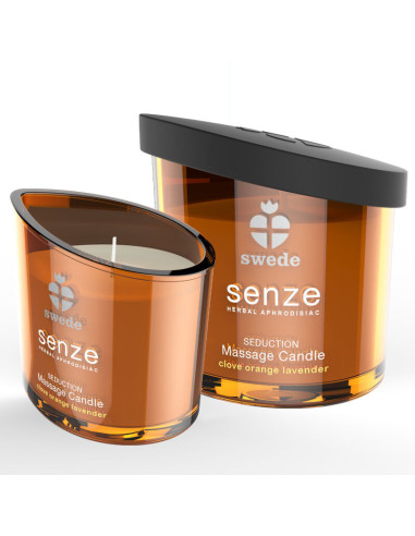 SWEDE - SENZE SEDUCTION MASSAGE CANDLE - CLOVE, ORANGE, LAVENDER