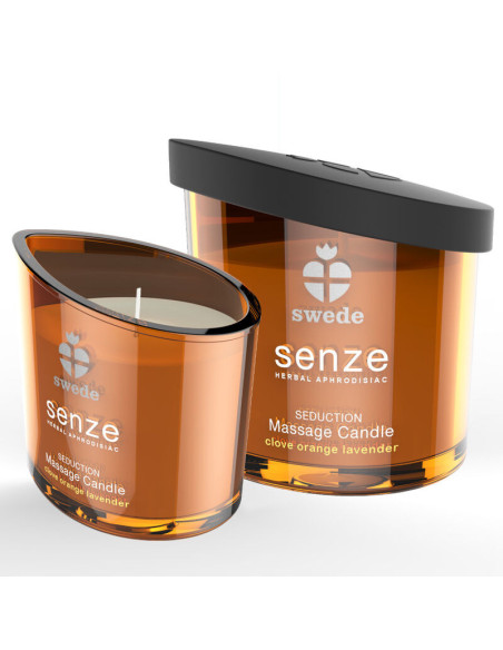 SWEDE - SENZE SEDUCTION MASSAGE CANDLE - CLOVE, ORANGE, LAVENDER