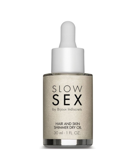 BIJOUX - DAUGIAFUNKCIS ŠVIESINAMASIS SAUSAS ALIEJUS „SLOW SEX“ 30 ML