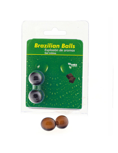 TALOKA - 2 BRAZILIAN BALLS CHOCOLATE INTIMATE GEL
