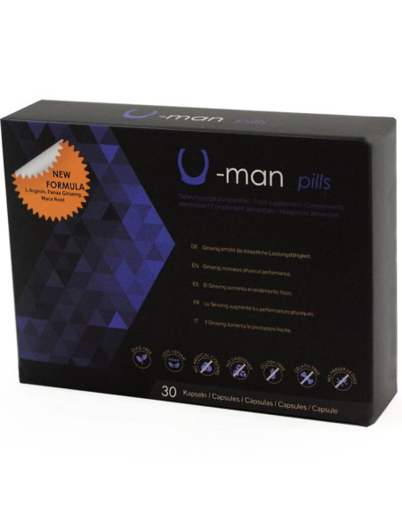 500 COSMETICS - U-MAN ENHANCES PENIS SIZE AND SEXUAL POWER - 30 CAPSULES