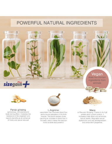 500 COSMETICS - SIZEGAIN PLUS PILLS TO ENLARGE THE PENIS