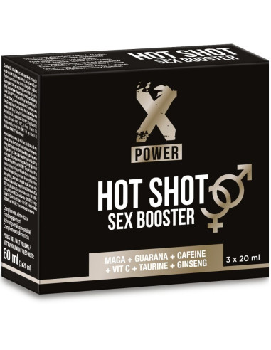 X POWER - HOT SHOT SEX BOOSTER INCREASE LIBIDO 3 X 20 ML