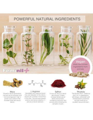 500 COSMETICS - FEMINIL FEMALE SEXUAL LIBIDO ENHANCEMENT - 30 CAPSULES