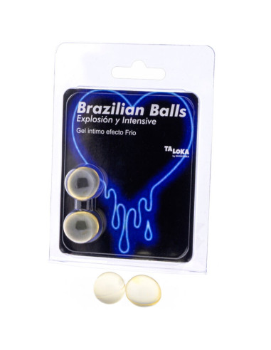 TALOKA - 2 BRAZILIAN BALLS COLD and VIBRATION EFFECT EXCITING GEL