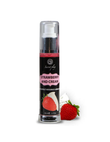 SECRETPLAY - LUBRICANT 2-1 HEAT EFFECT STRAWBERRY and CREAM 50 ML