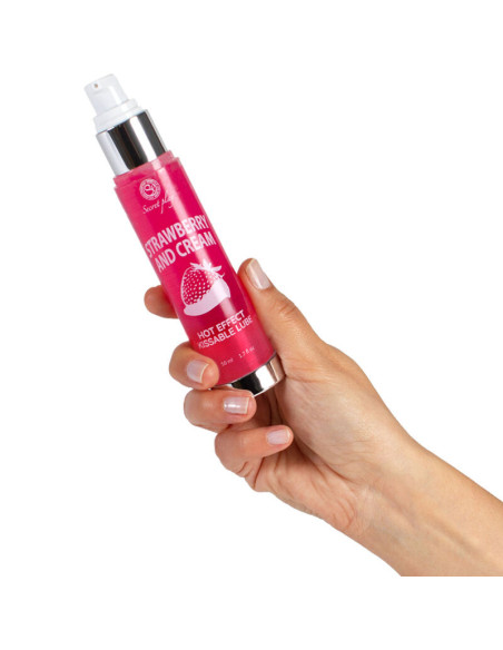 SECRETPLAY - LUBRICANT 2-1 HEAT EFFECT STRAWBERRY and CREAM 50 ML
