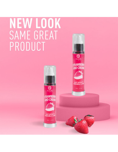 SECRETPLAY - LUBRICANT 2-1 HEAT EFFECT STRAWBERRY and CREAM 50 ML