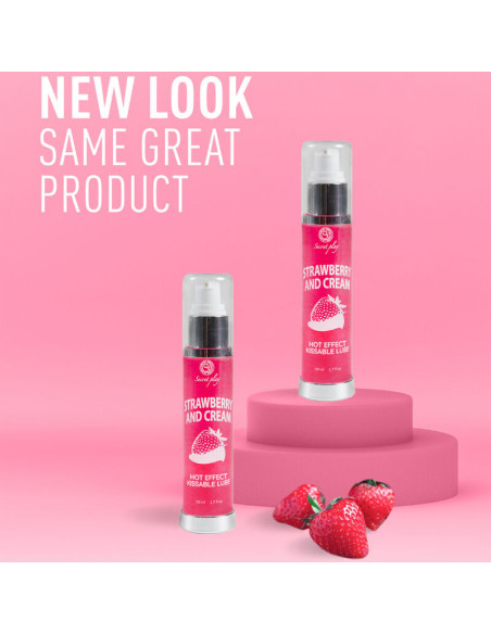 SECRETPLAY - LUBRICANT 2-1 HEAT EFFECT STRAWBERRY and CREAM 50 ML
