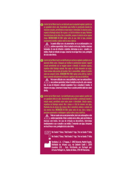 CONTROL - LUB GELIS ŠILDANTIS EFEKTAS LUBRIKANTAS 75 ML