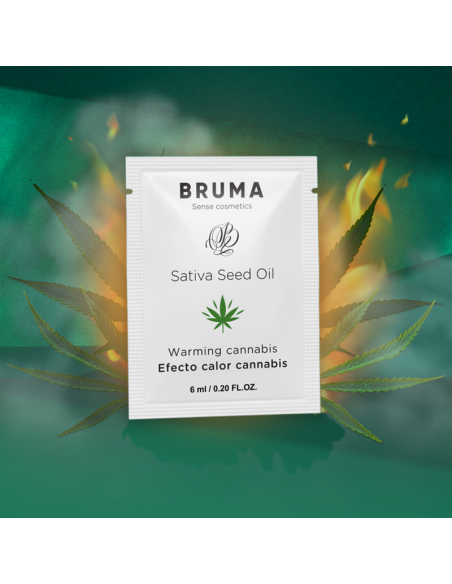 BRUMA - SATIVA SEED OIL SLIDING GEL WARMING CANNABIS FLAVOR 6 ML