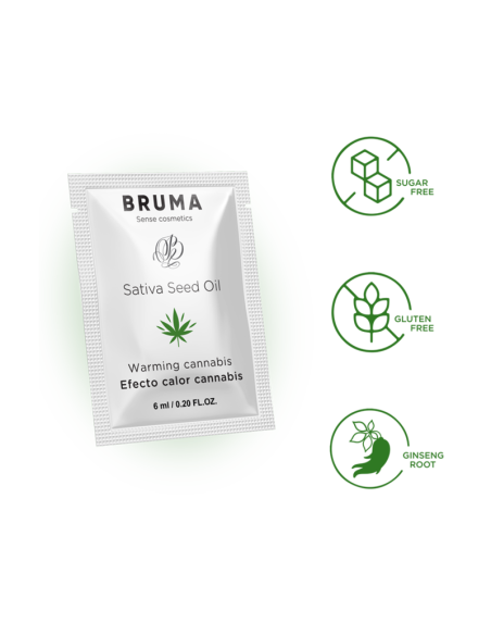 BRUMA - SATIVA SEED OIL SLIDING GEL WARMING CANNABIS FLAVOR 6 ML