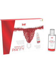 INTT RELEASES - BRAZILIAN RED PANTY WITH PEARLS AND LUBRICATING GEL 50 ML 2