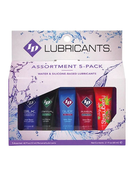 ID JUICY LUBE - ASSORTED 5X LUBRICANT TUBE PACK 12 ML