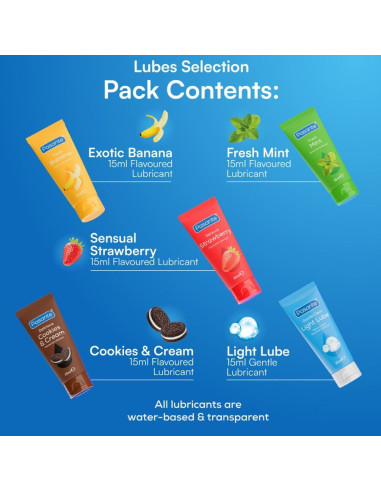 PASANTE - PACK ASSORTED FLAVOR LUBRICANTS 5 UNITS X 15 ML