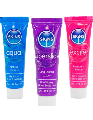 SKINS - VITAL LUBES KIT AQUA, SUPERSLIDE irEXCITES TEPAI 3 x 12 ML