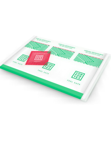 CONFORTEX - DISPOSABLE HYGIENIC SHEETS, INDIVIDUAL BAG STRAWBERRY CONDOM